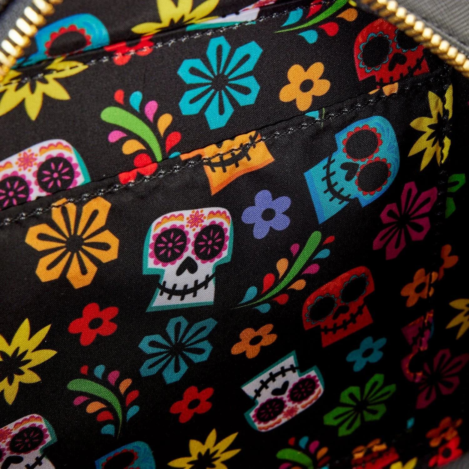 Loungefly x Pixar Coco Miguel Floral Skull  Crossbody Handbag - Image 6