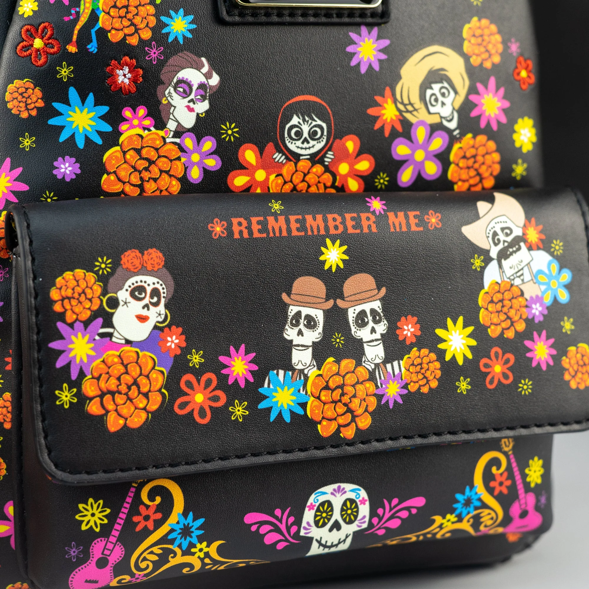 Loungefly x Disney Pixar Coco Remember Me Floral Mini Backpack - Image 3