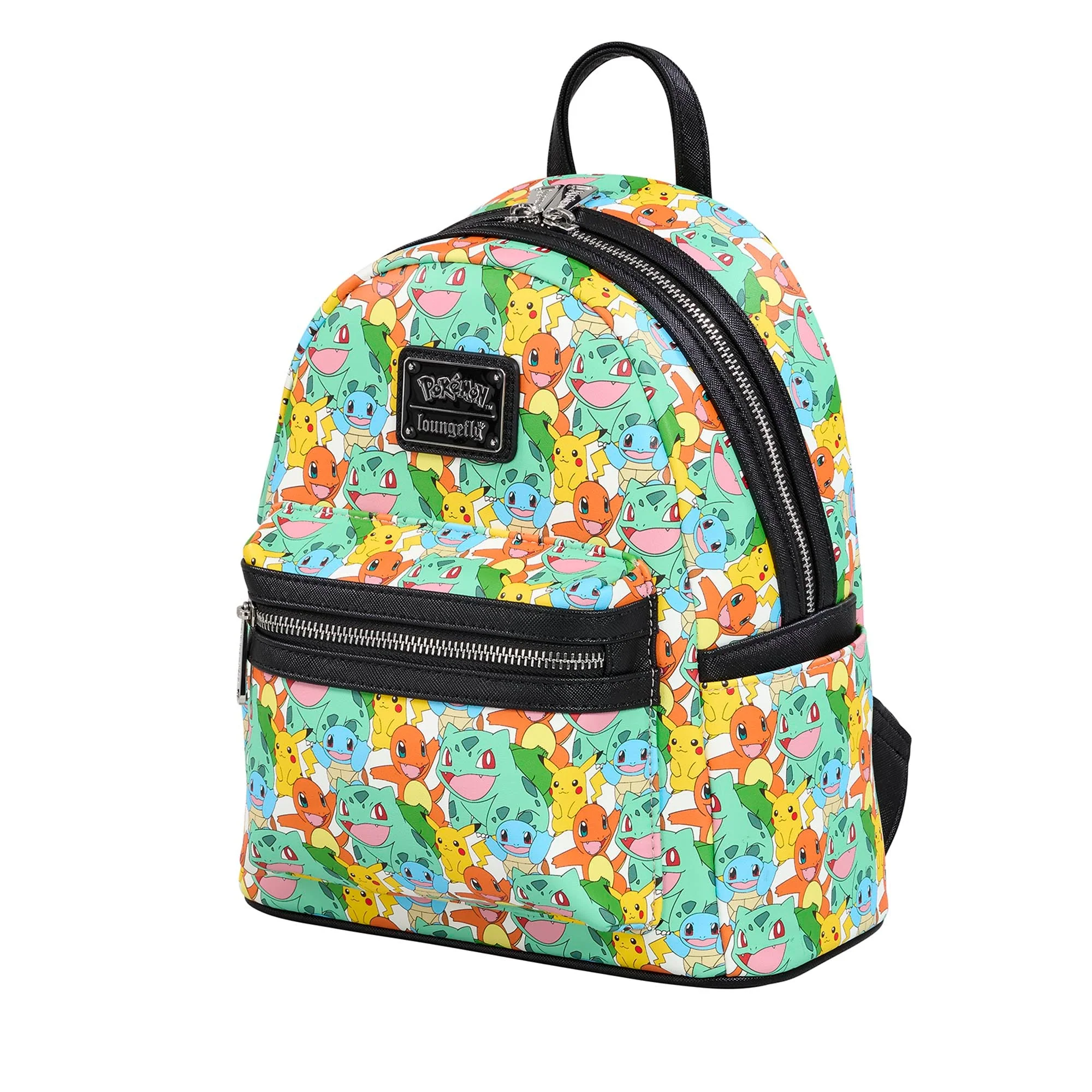 Loungefly x Pokemon Starters and Pikachu AOP Mini Backpack - Image 2