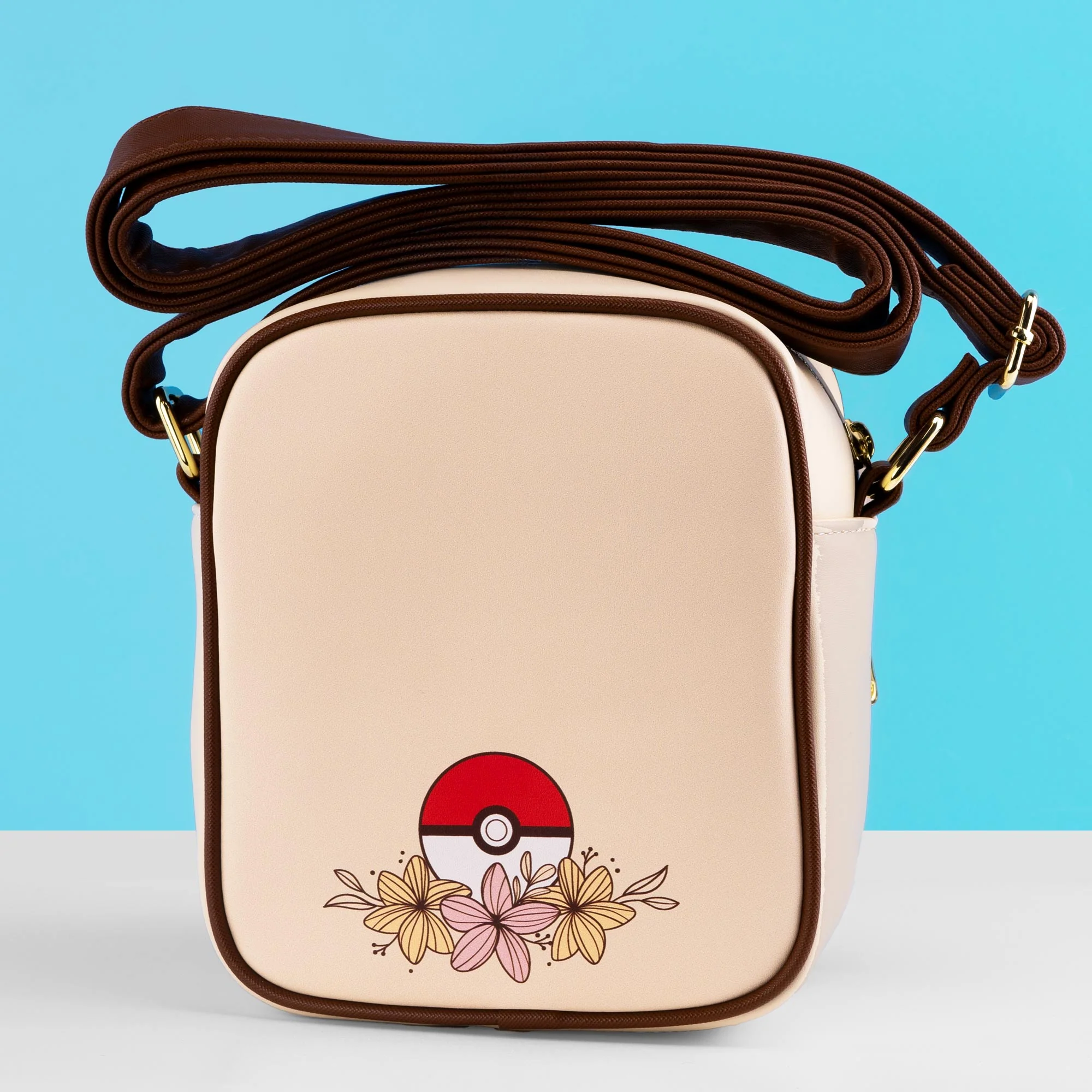 Loungefly x Pokemon Pikachu & Eevee Floral Pokeball Crossbody - Image 2