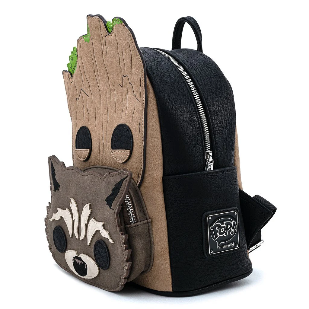 Loungefly x Pop! Marvel GotG Groot & Rocket Mini Backpack - Image 2