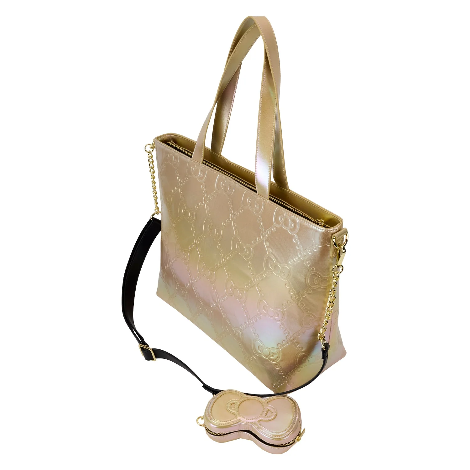 Loungefly x Sanrio Hello Kitty 50th Anniversary Gold Tote Bag - Image 3