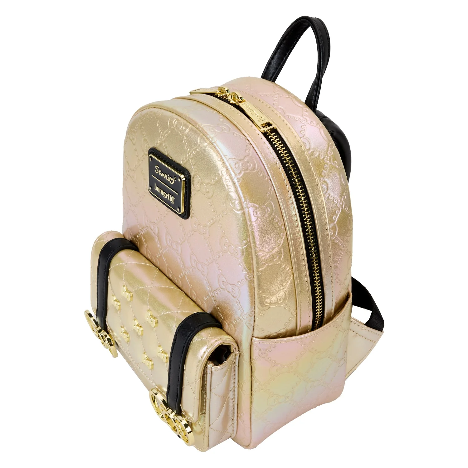 Loungefly x Sanrio 50th Anniversary Metallic Gold Mini Backpack - Image 3