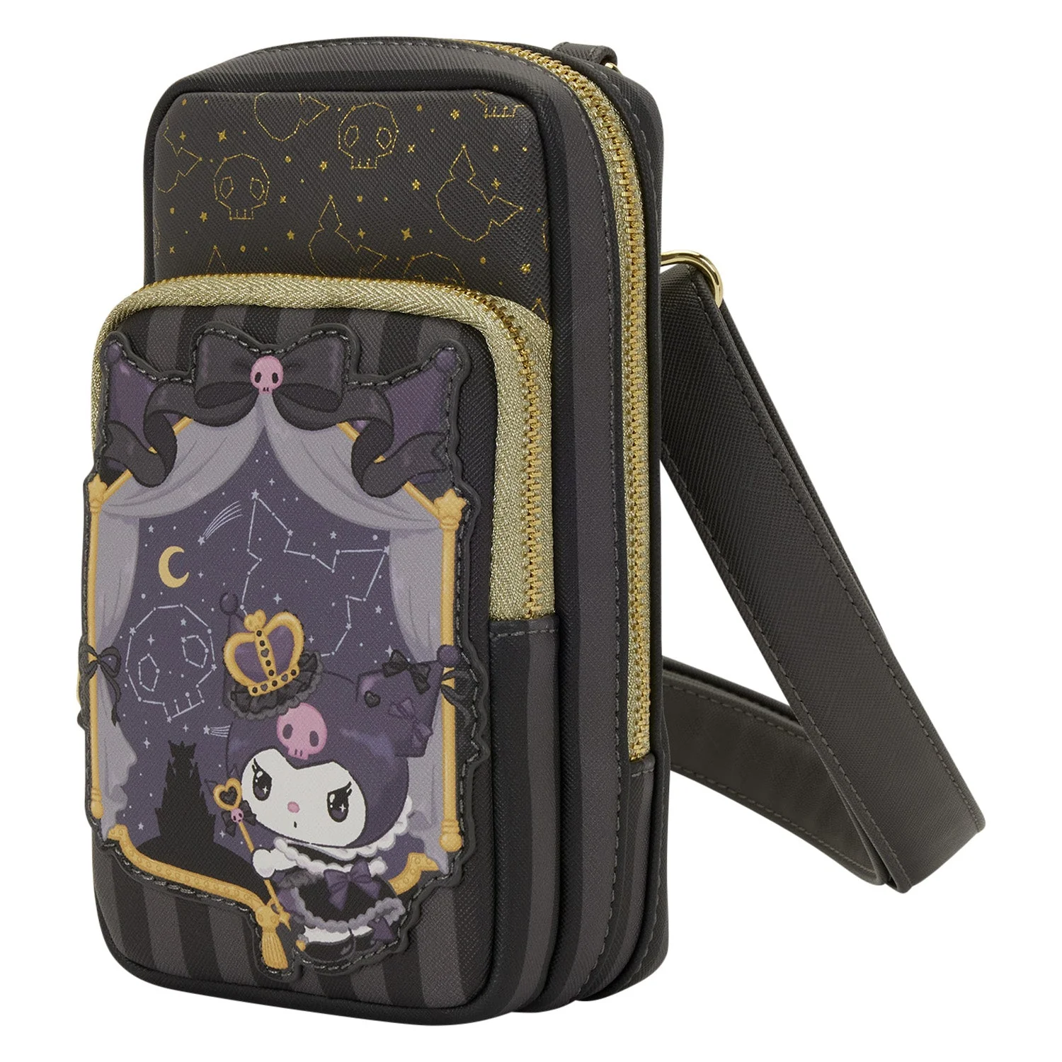 Loungefly x Sanrio Kuromi 20th Anniversary Cell Phone Crossbody Bag with Coin Bag - Image 2
