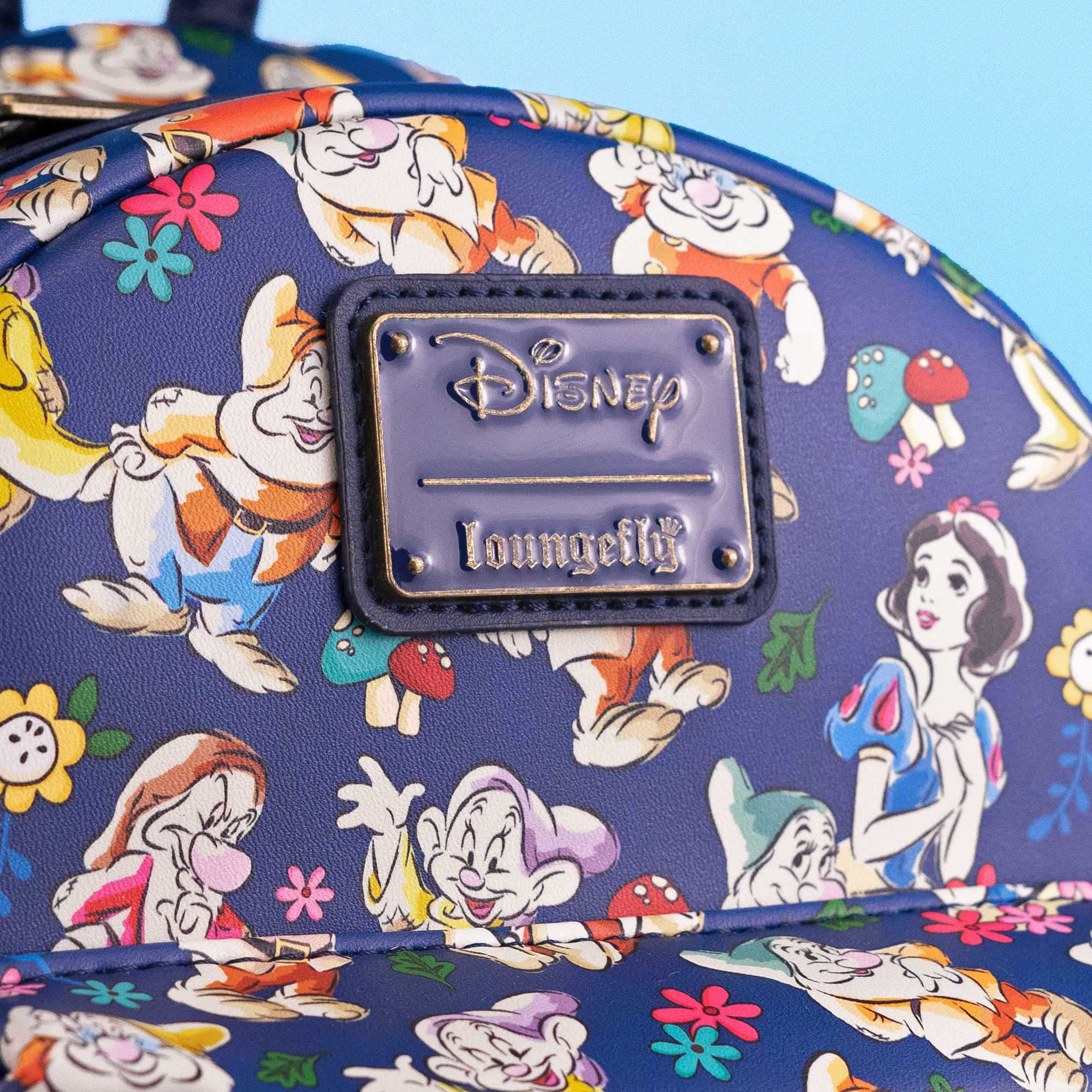 Loungefly x Snow White and the Seven Dwarfs Floral Watercolour AOP Mini Backpack - Image 2