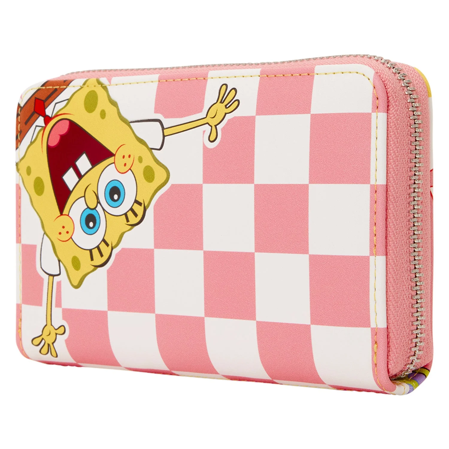 Loungefly x Spongebob Squarepants & Patrick Star Checkered Zip Around Wallet - Image 2
