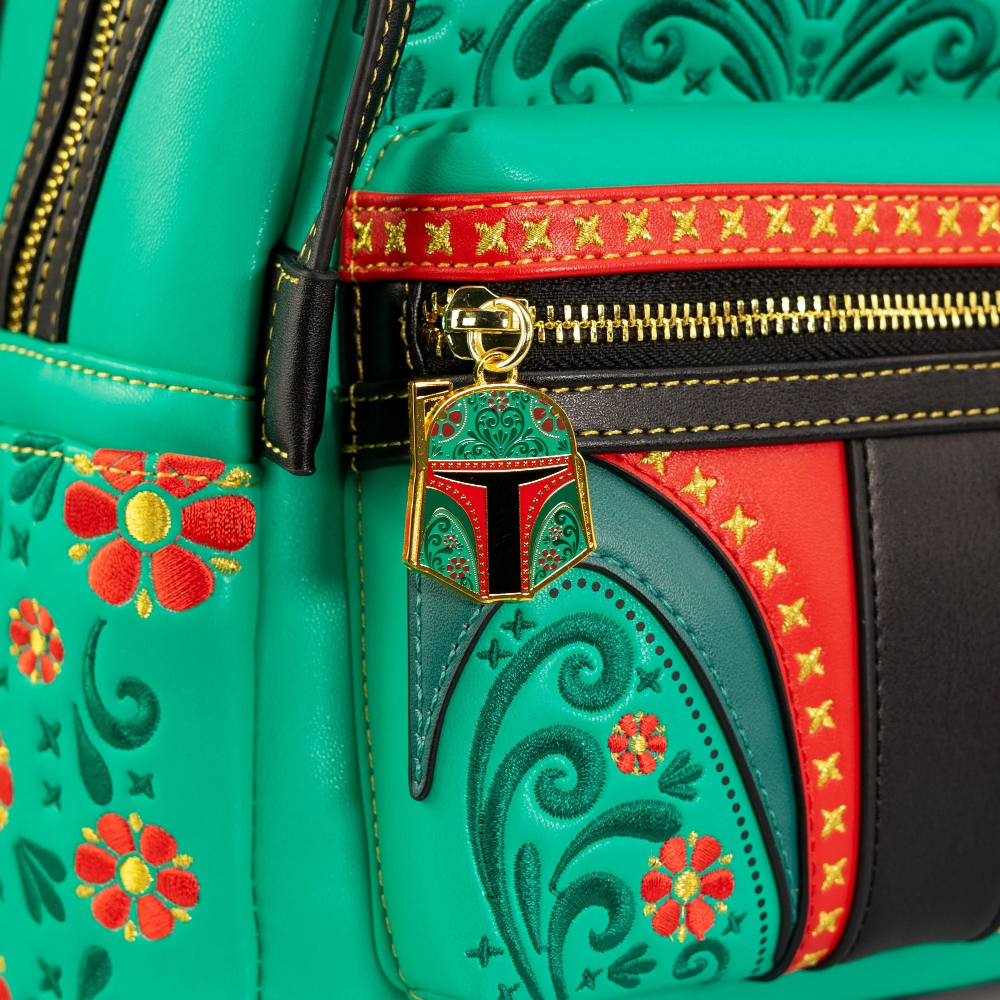 Loungefly x Star Wars Boba Fett Floral Cosplay Mini Backpack - Image 2