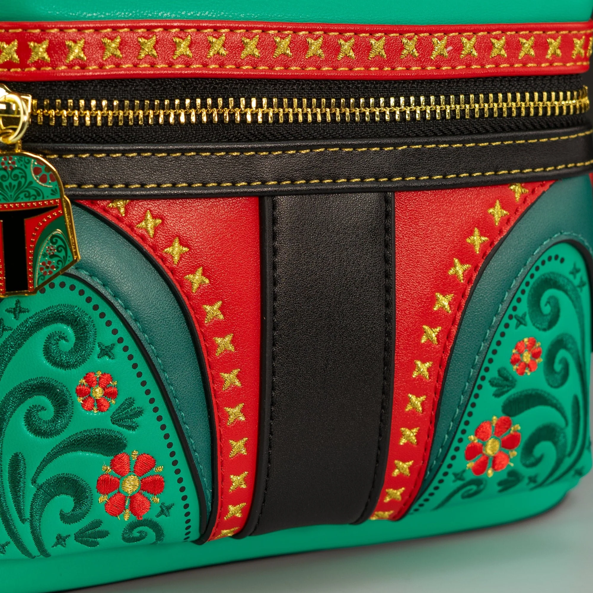 Loungefly x Star Wars Boba Fett Floral Cosplay Mini Backpack - Image 4