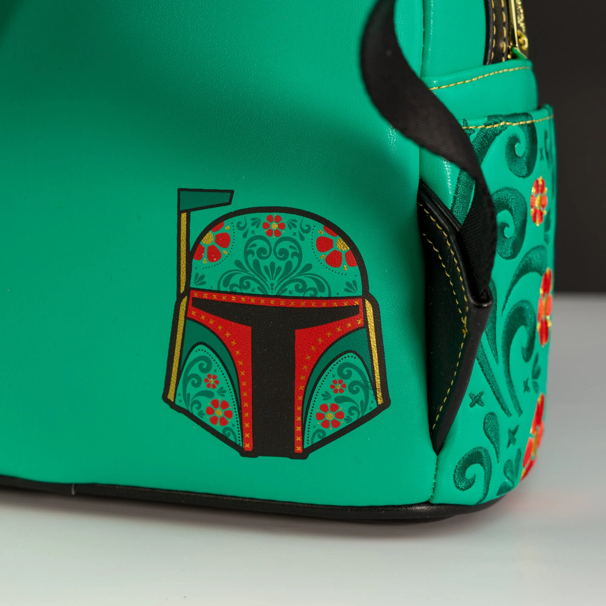 Loungefly x Star Wars Boba Fett Floral Cosplay Mini Backpack - Image 6