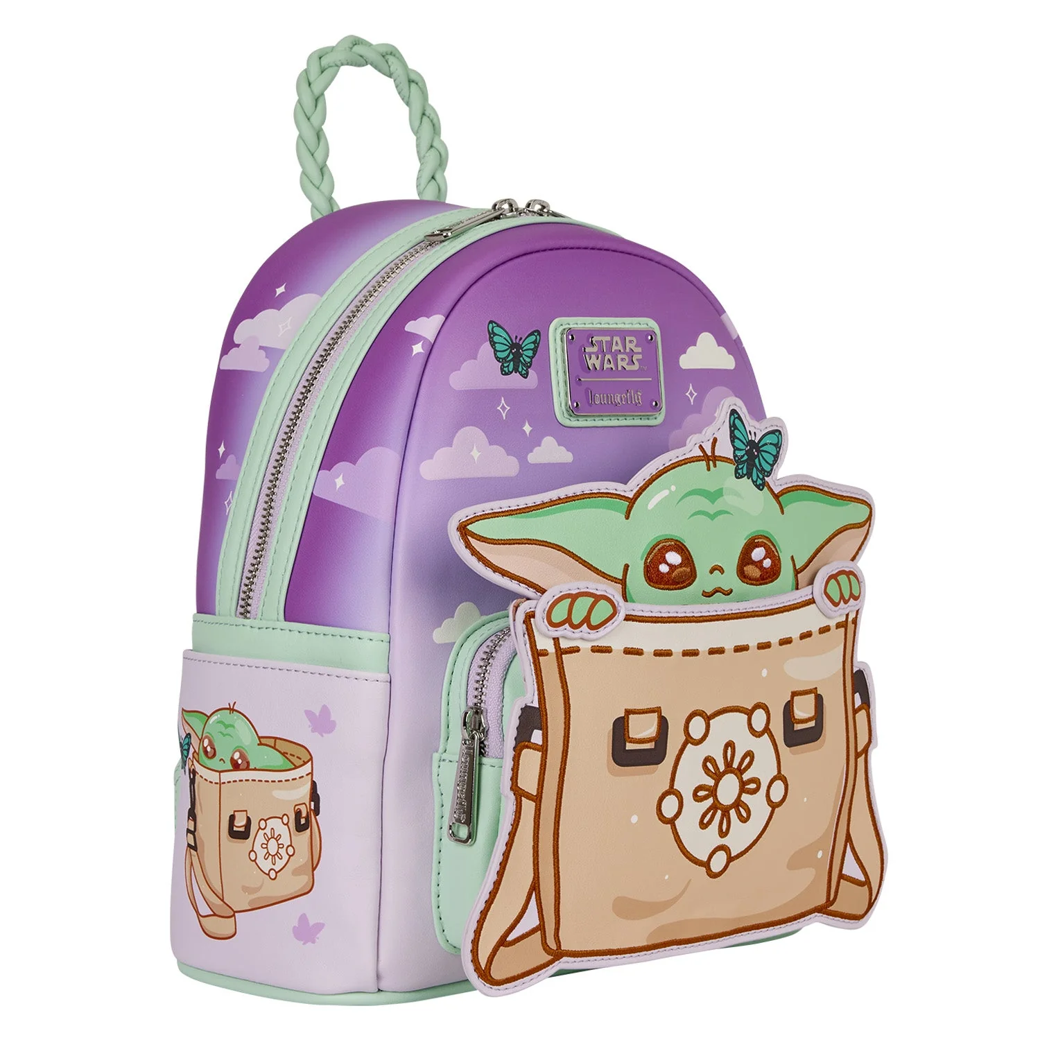 Loungefly x Star Wars Grogu Peek-a-Boo Mini Backpack - Image 5