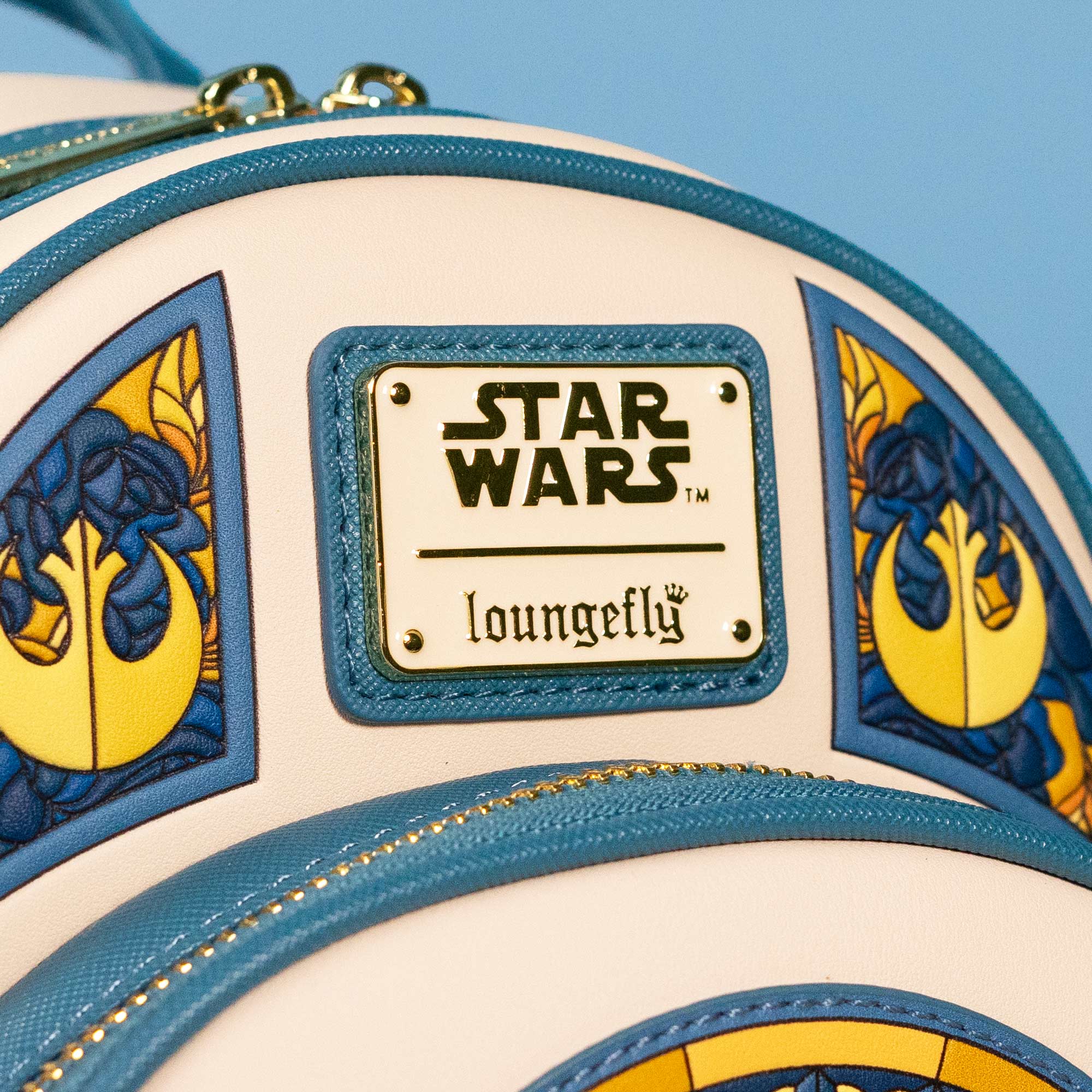 Loungefly x Star Wars R2-D2 Stained Glass Portrait Mini Backpack - Image 2