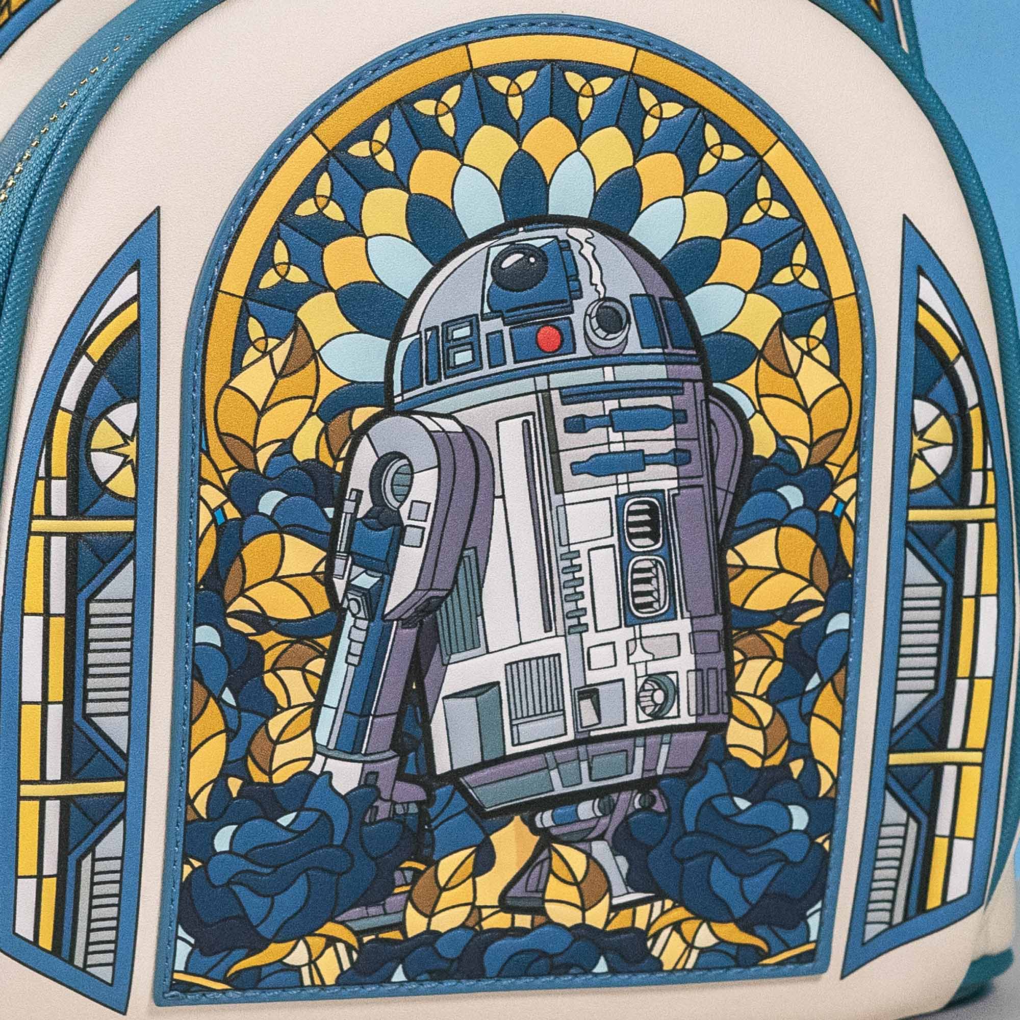 Loungefly x Star Wars R2-D2 Stained Glass Portrait Mini Backpack - Image 3