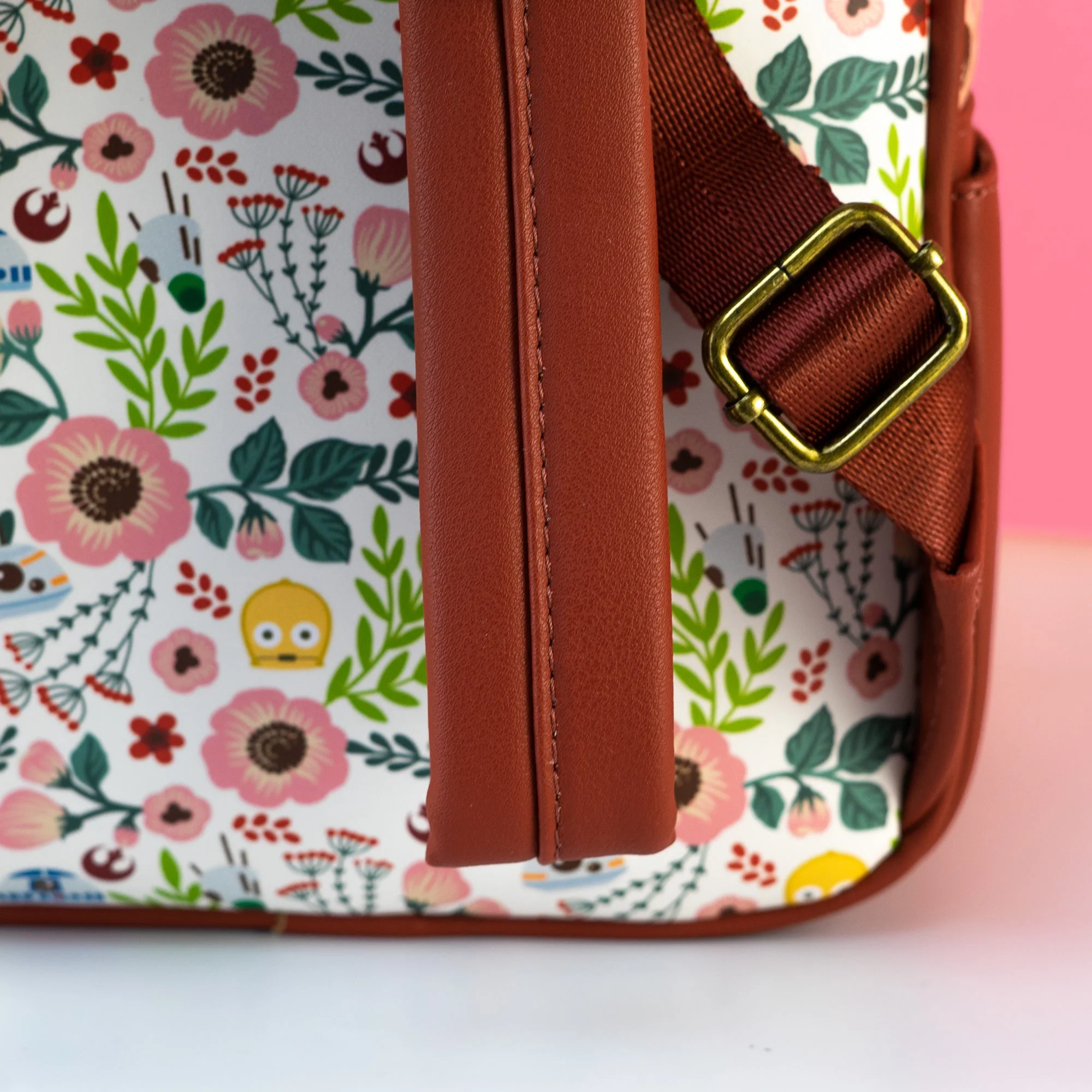 Loungefly x Star Wars Rebel Droids Floral Print Mini Backpack - Image 5