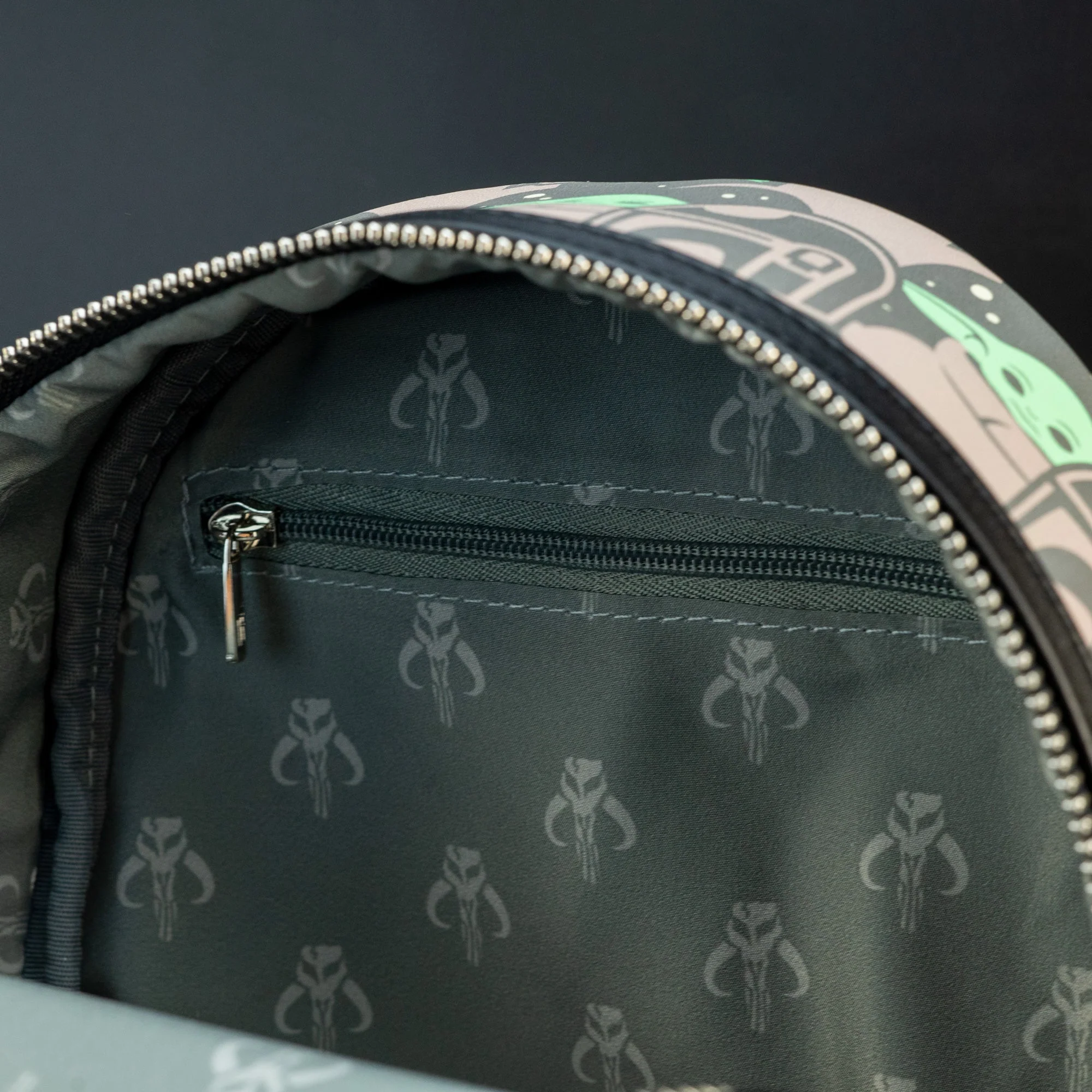 Loungefly x The Mandalorian, Grogu and Mandalorian Print Mini Backpack - Image 4