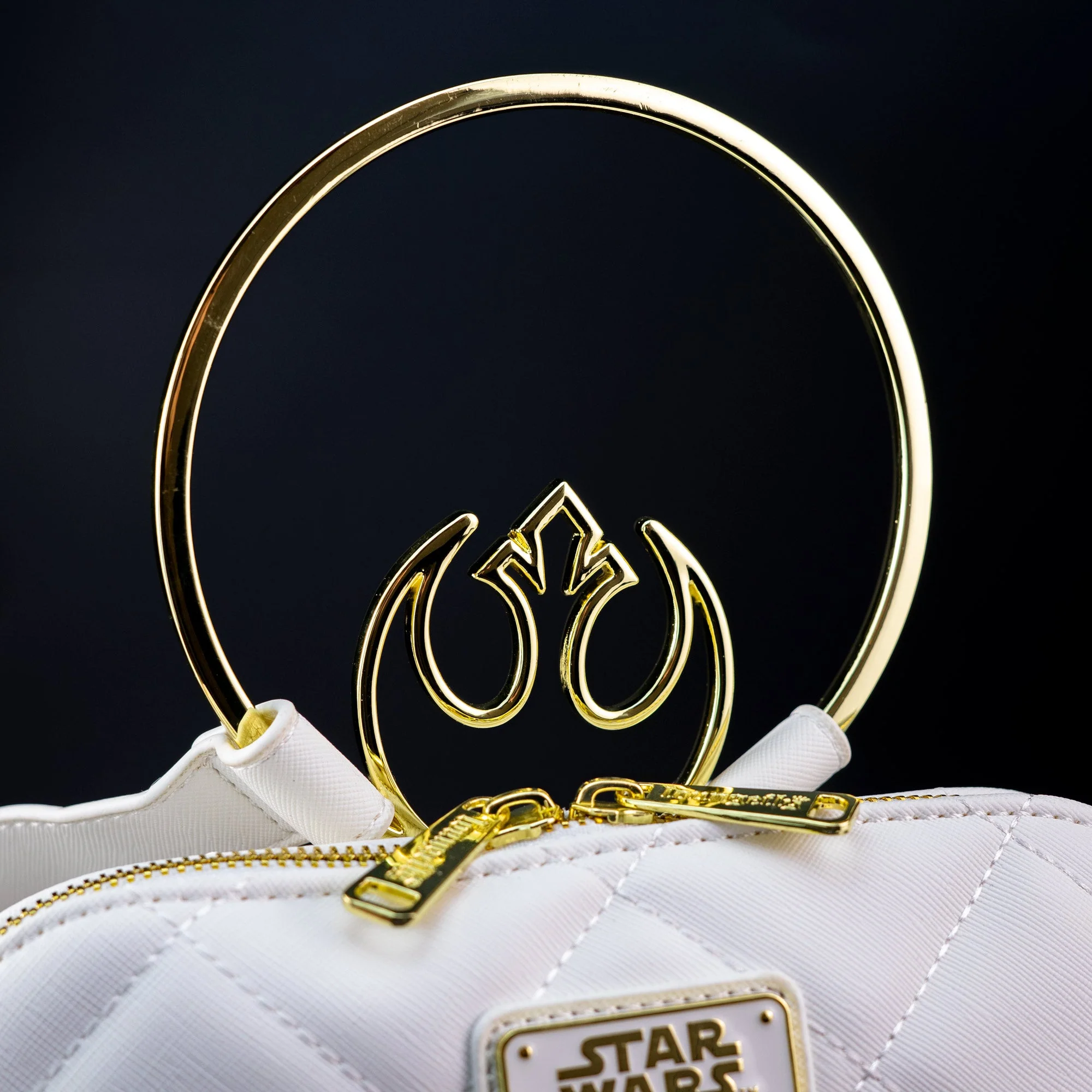 Loungefly x Star Wars White Gold Rebel Hardware Mini Backpack - Image 3