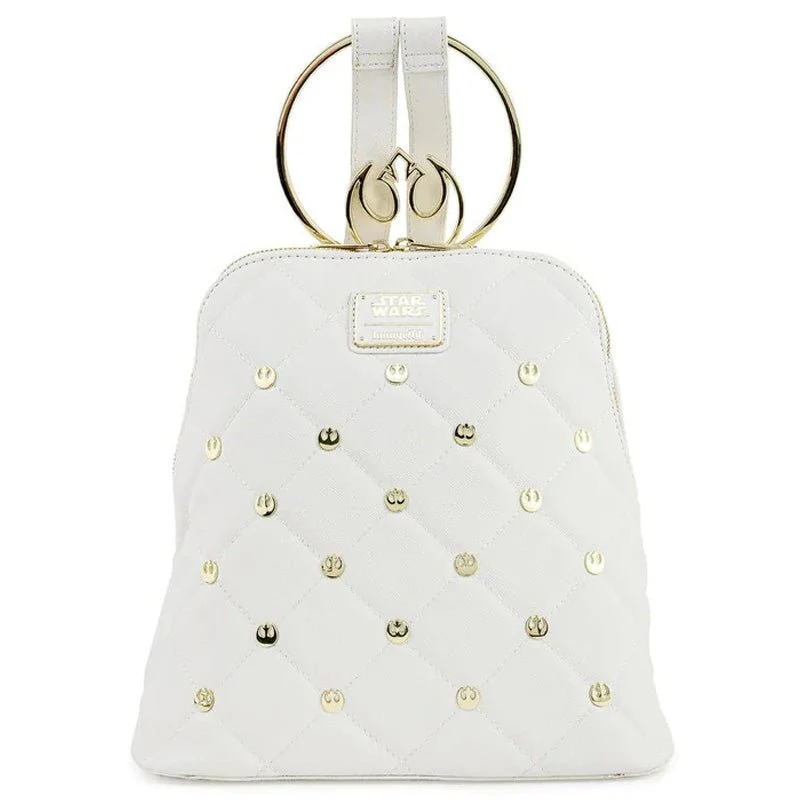 Loungefly x Star Wars White Gold Rebel Hardware Mini Backpack - Image 7