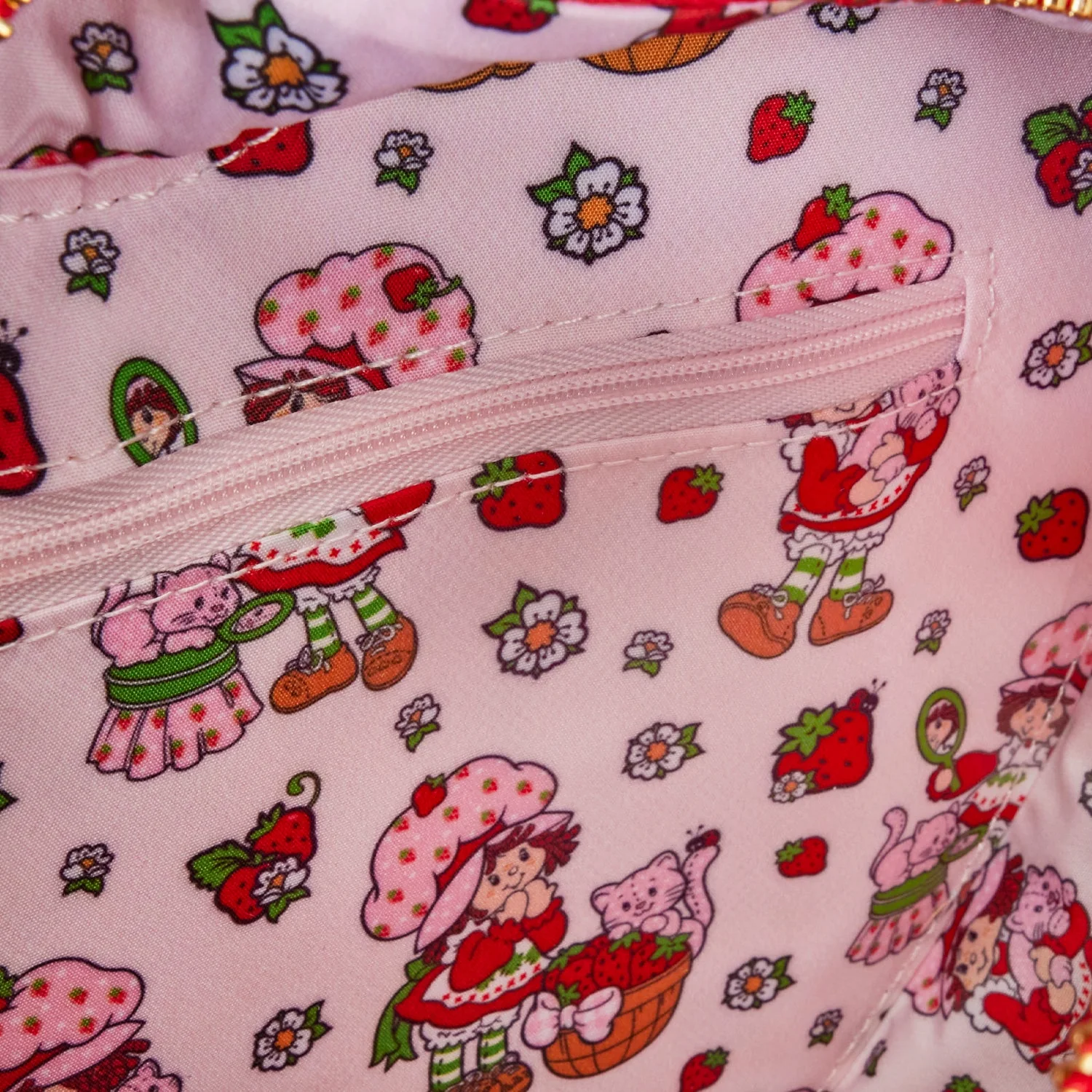 Loungefly x Strawberry Shortcake Denim Heart Crossbody Bag - Image 6