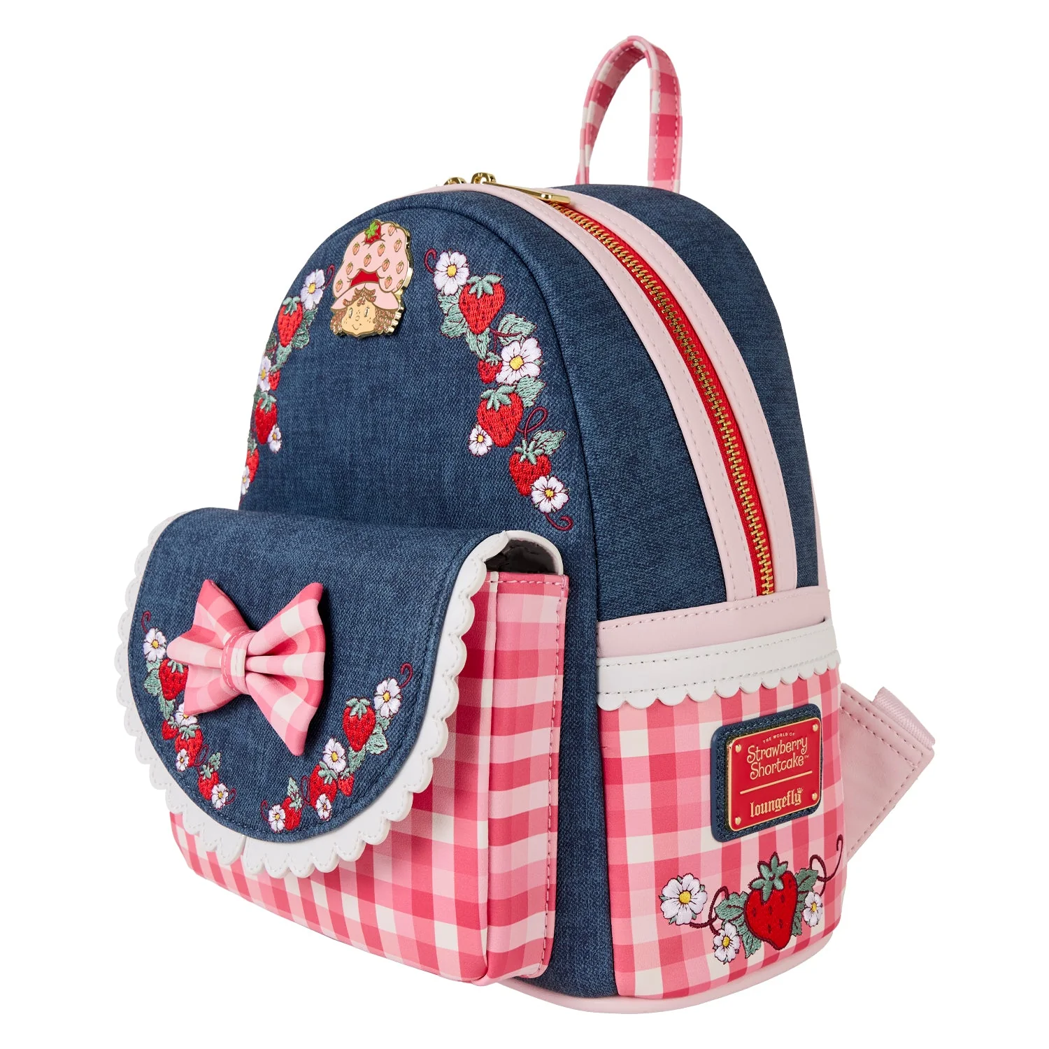 Loungefly x Strawberry Shortcake Faux Denim Mini Backpack - Image 3