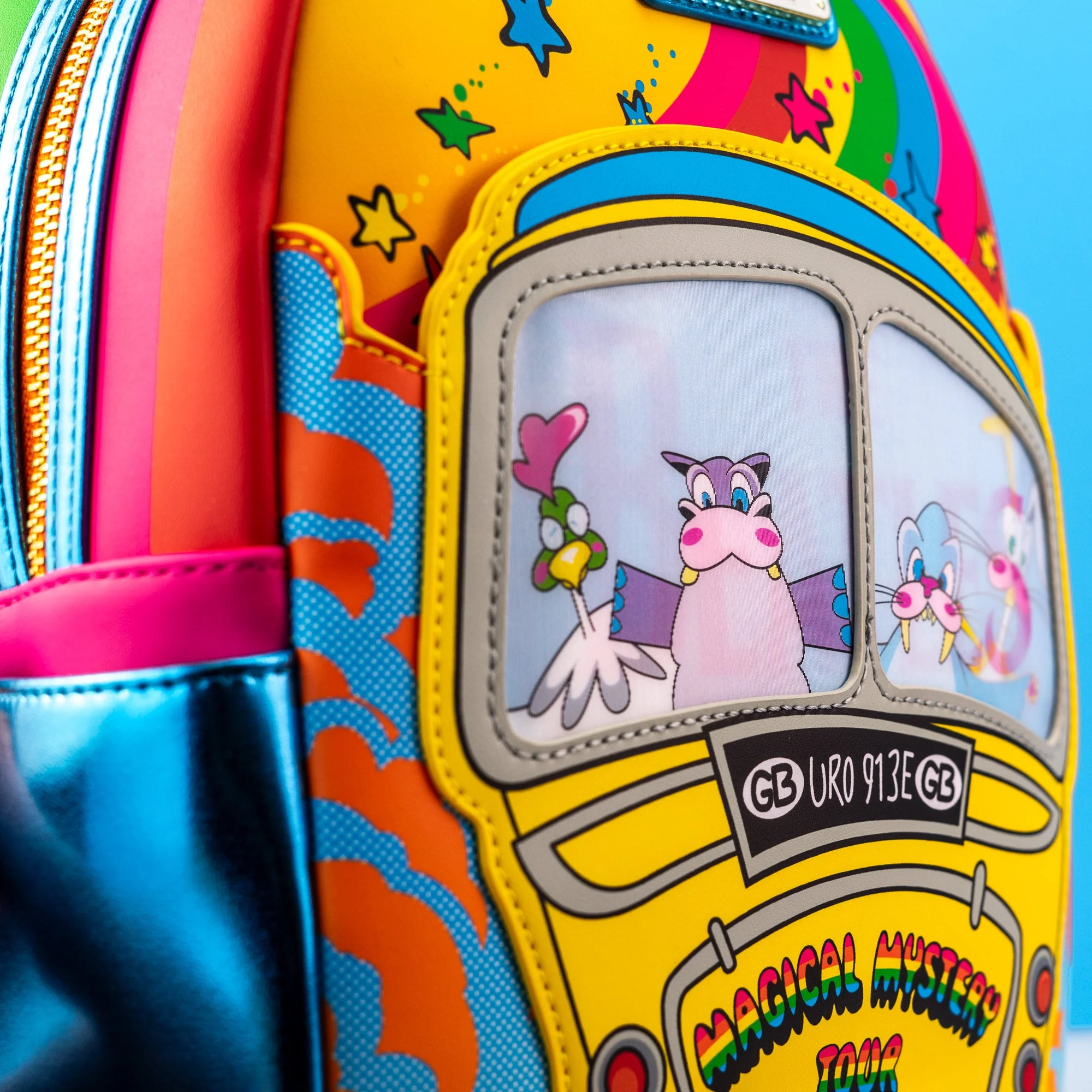 Loungefly x The Beatles Magical Mystery Tour Bus Mini Backpack - Image 3