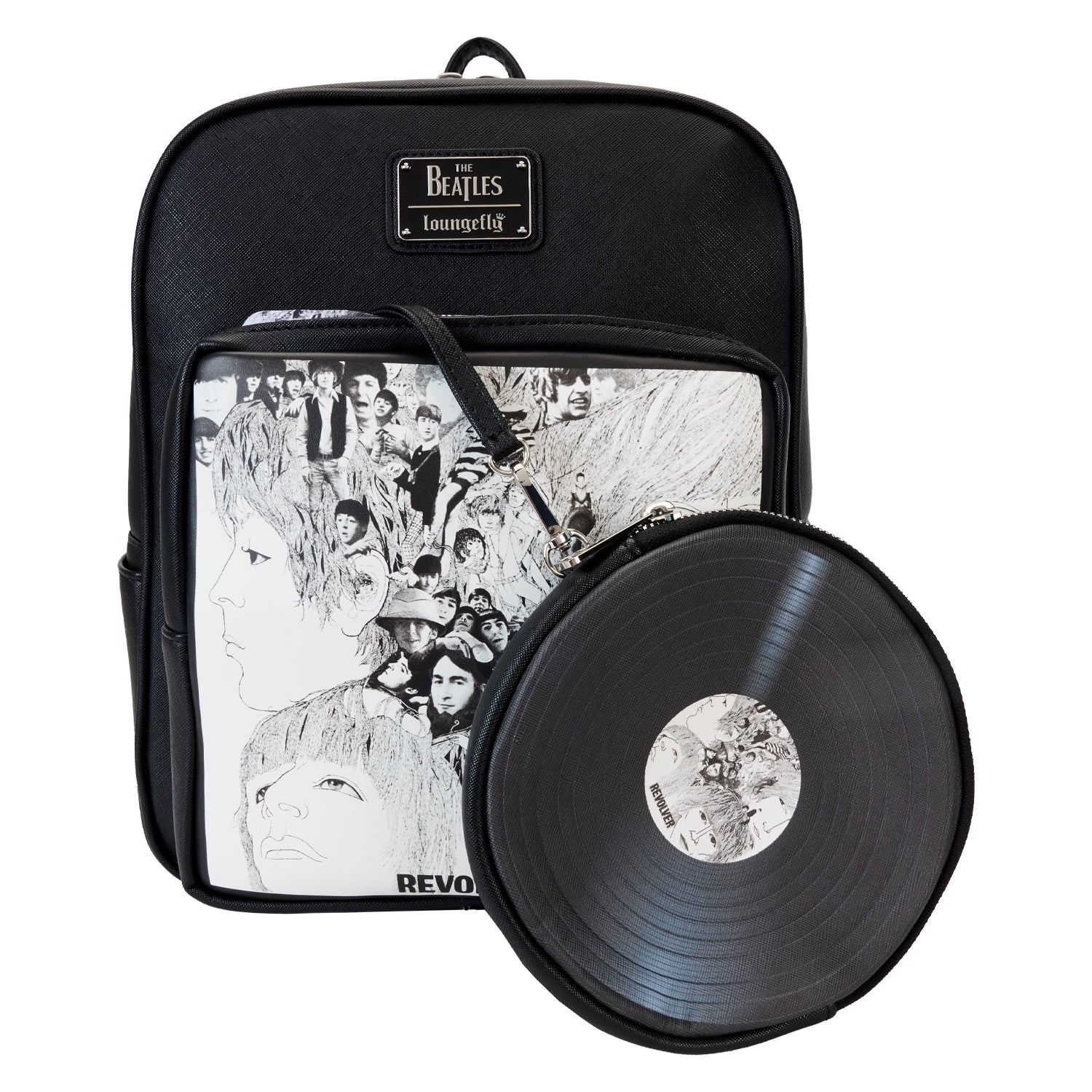 Loungefly x The Beatles Revolver Album with Record Pouch Mini Backpack - Image 3