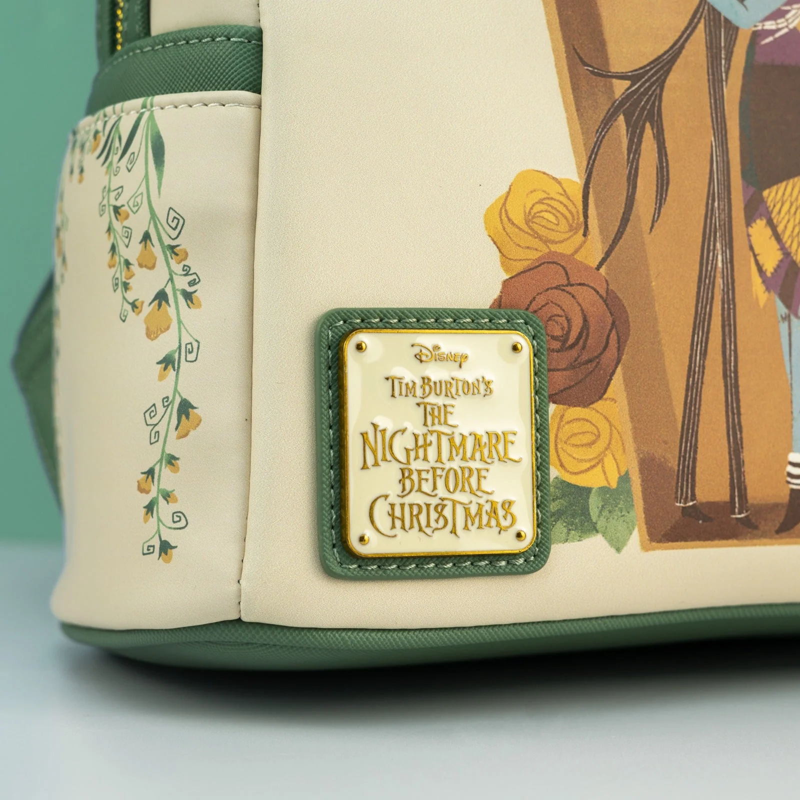 Loungefly x The Nightmare Before Christmas Floral Jack and Sally Coffin Mini Backpack - Image 4