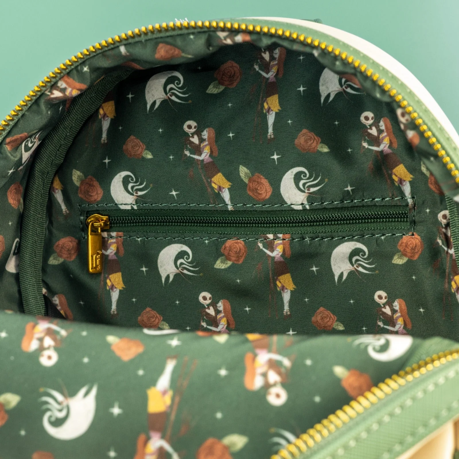 Loungefly x The Nightmare Before Christmas Floral Jack and Sally Coffin Mini Backpack - Image 5
