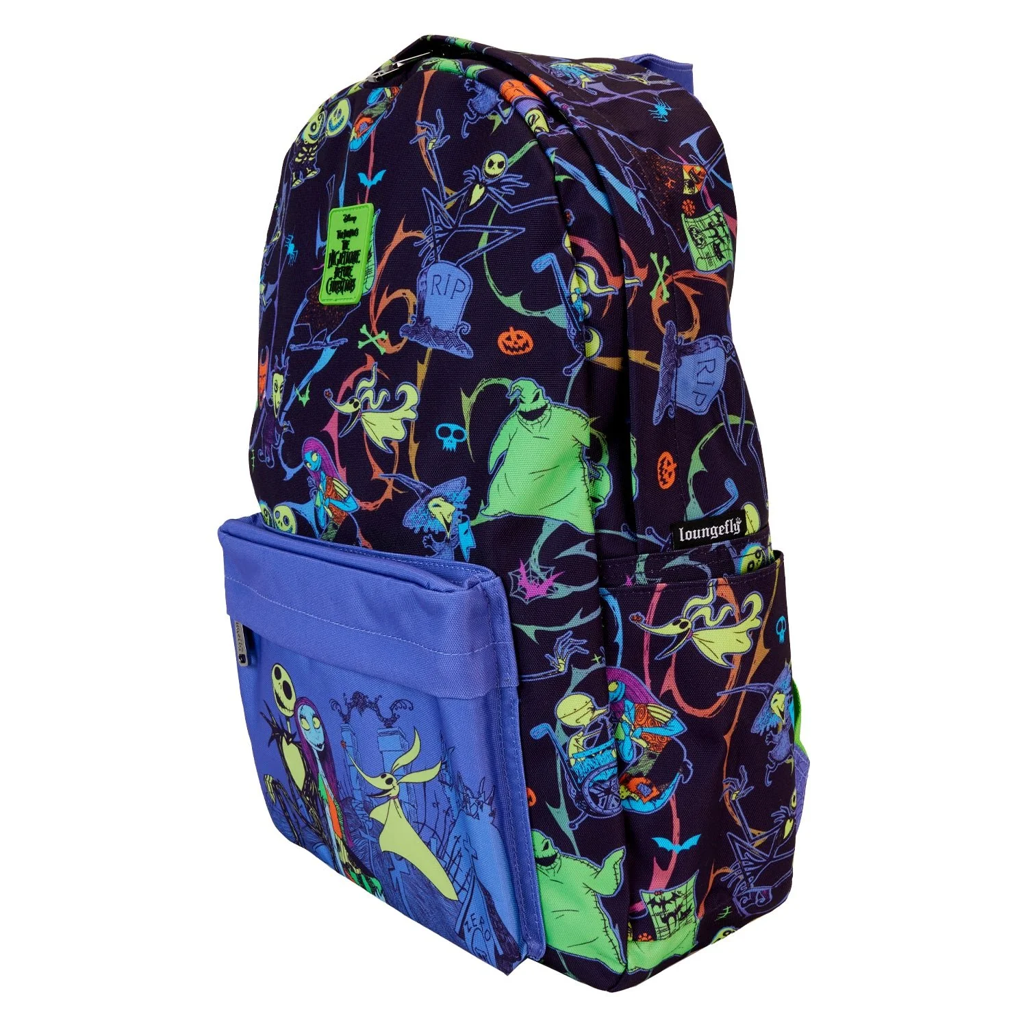 Loungefly x The Nightmare Before Christmas Neon Glow-In-Dark Full-Size Nylon Backpack - Image 2