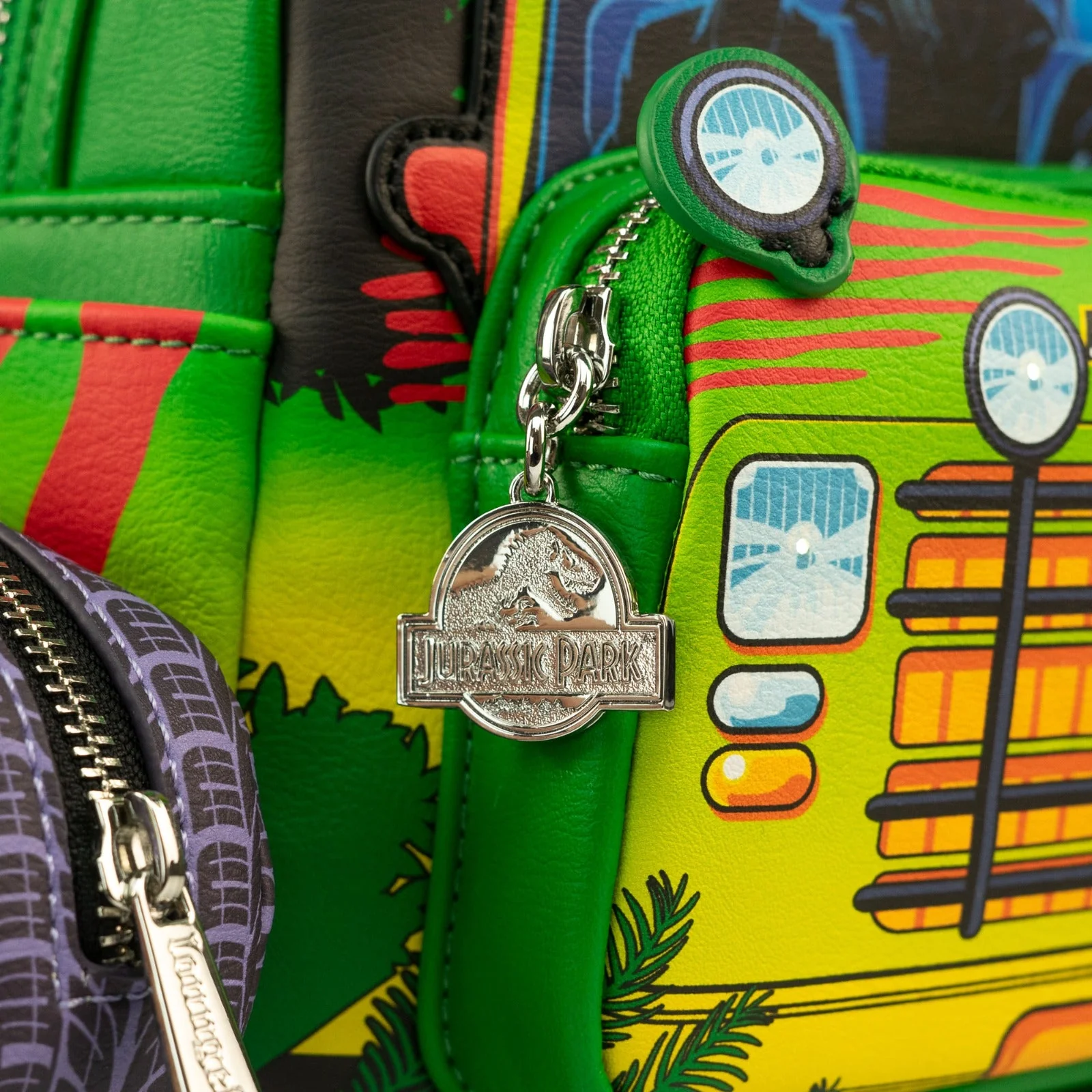 Loungefly x Universal Jurassic Park T-Rex Vehicle Escape Light Up Mini Backpack - Image 5