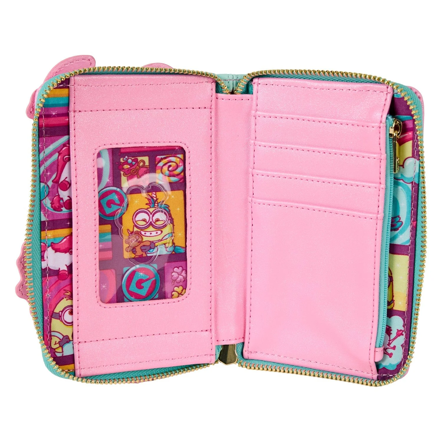 Loungefly x Universal Minions Fluffy The Unicorn Zip Around Wallet - Image 4