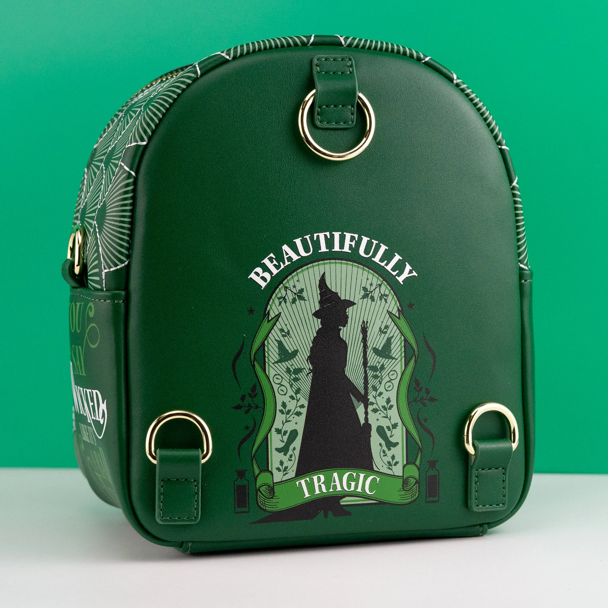 Loungefly x Wicked Elphaba Green Convertible Mini Backpack - Image 8