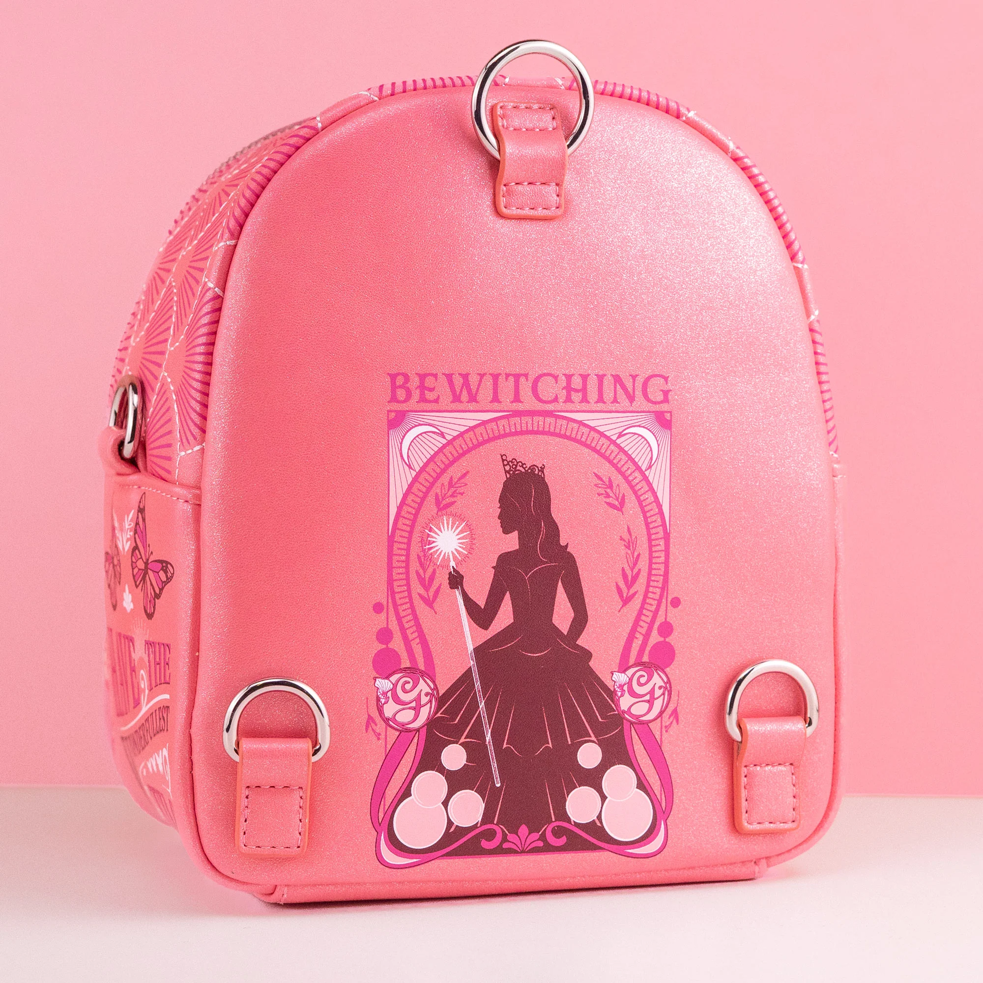 Loungefly x Wicked Glinda Pink Convertible Mini Backpack - Image 7