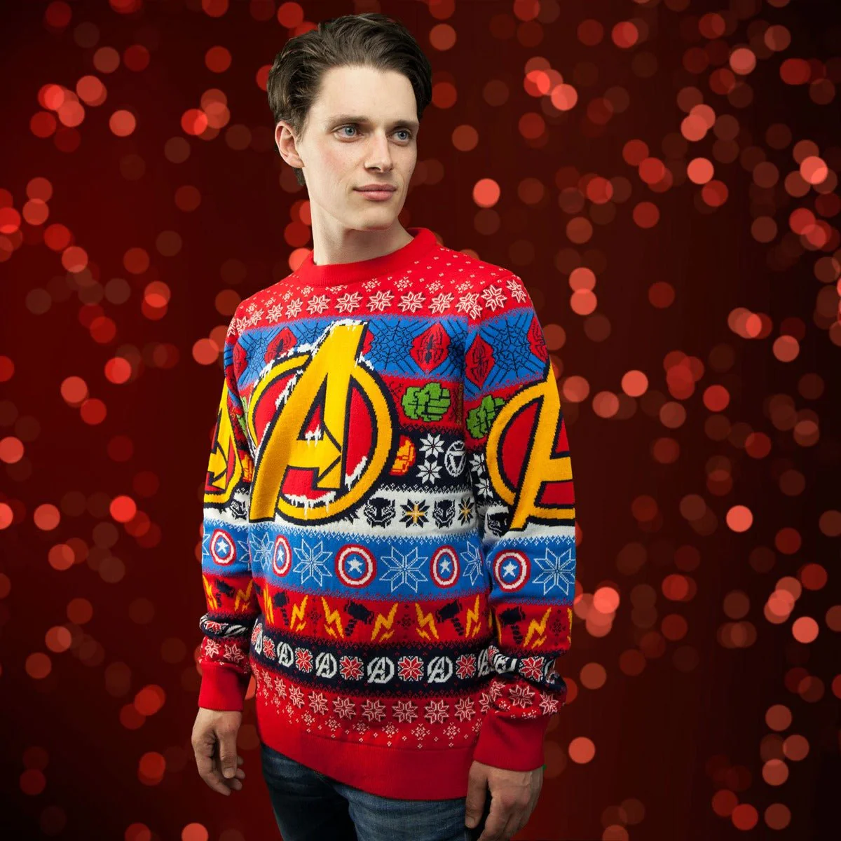Marvel Avengers Knitted Christmas Jumper / Sweater - Image 3