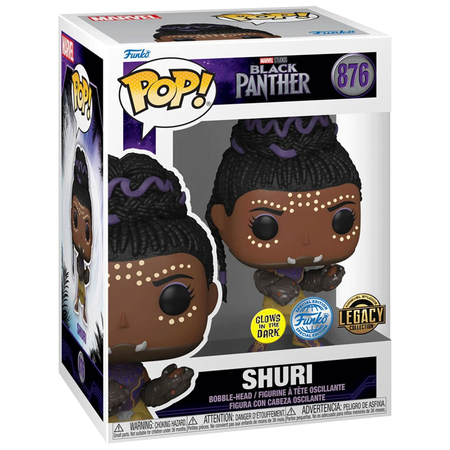 Marvel Black Panther Shuri (Glow in the Dark) Pop! Vinyl and Tee Set - Image 4