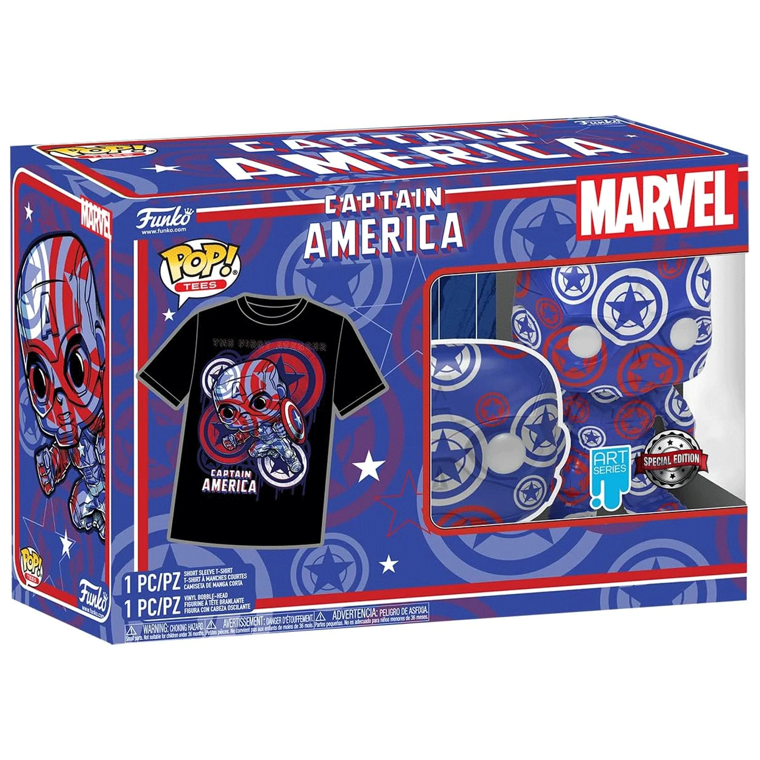 Marvel Captain America Patriotic Age Pop! Vinyl and Tee Set - Image 4