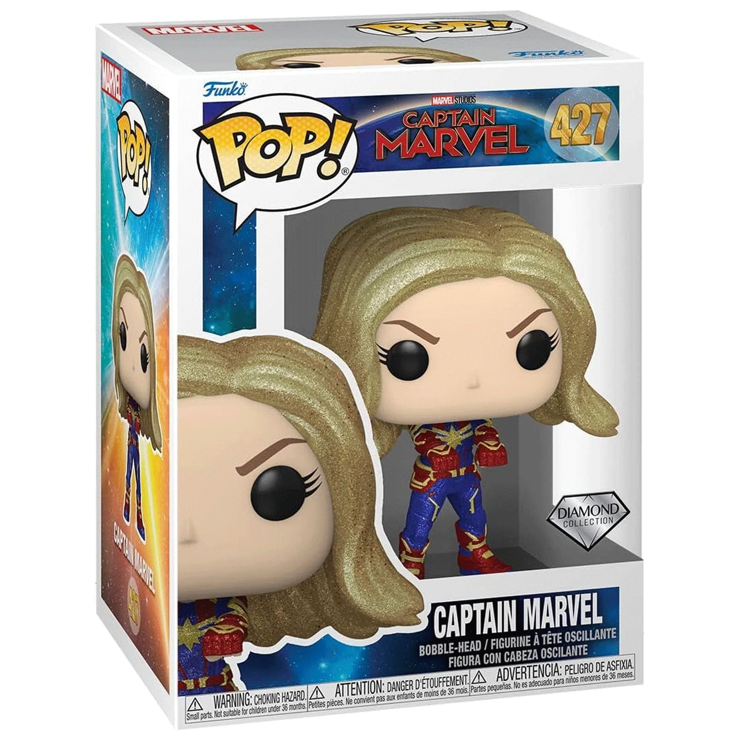 Marvel Captain Marvel Pop! Vinyl and Tee Set - Image 4
