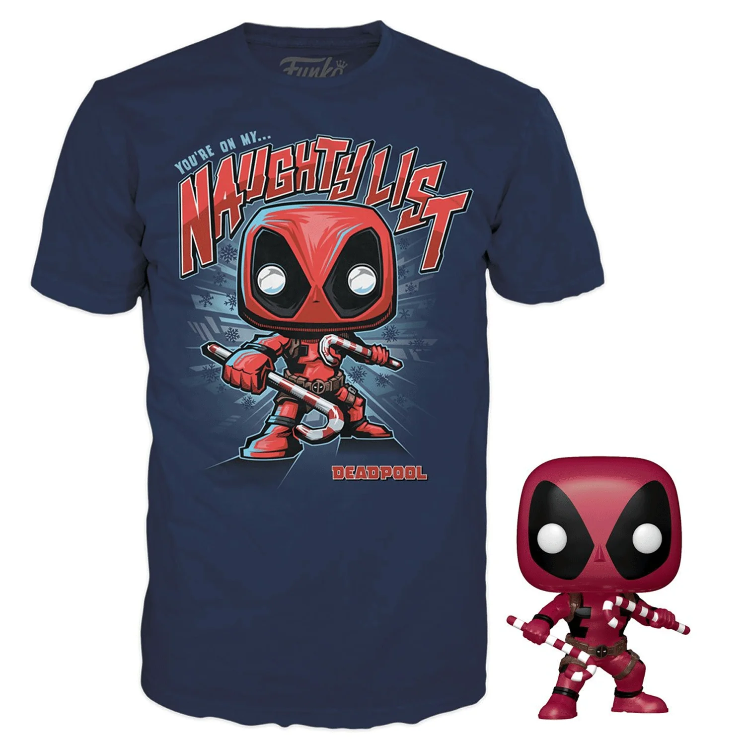 Marvel Deadpool Holiday Pop! Vinyl and Tee Set - Image 3