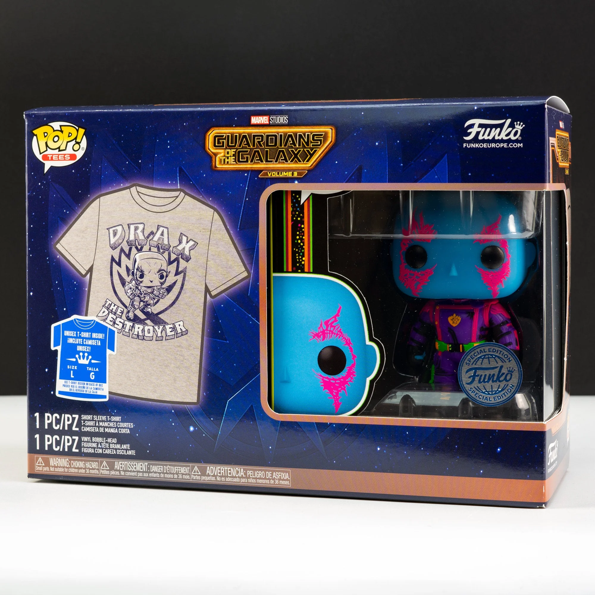 Marvel Guardians of The Galaxy Vol 3 Drax the Destroyer Pop! Vinyl and Tee Set - Image 2