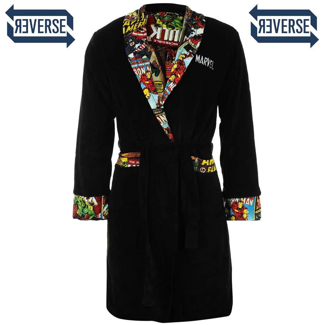Marvel Reversible Comic Strip Bath Robe - Image 2