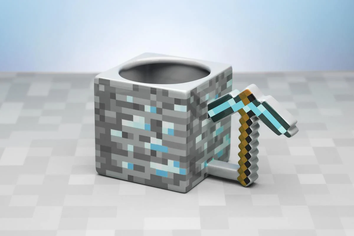 Minecraft Diamond Pickaxe 3D Mug - Image 3