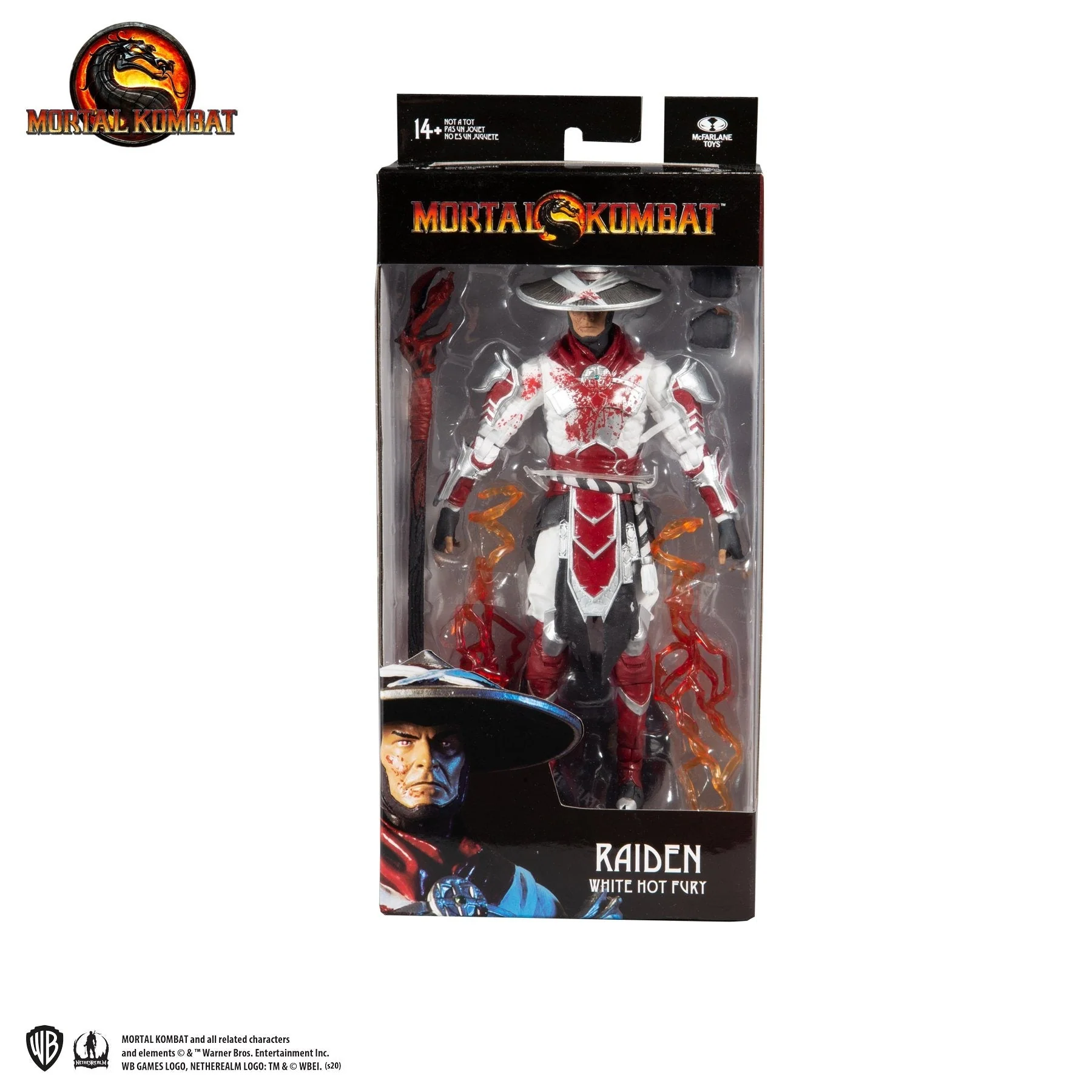 Mortal Kombat Raiden White Hot Fury 7" Action Figure - Image 6