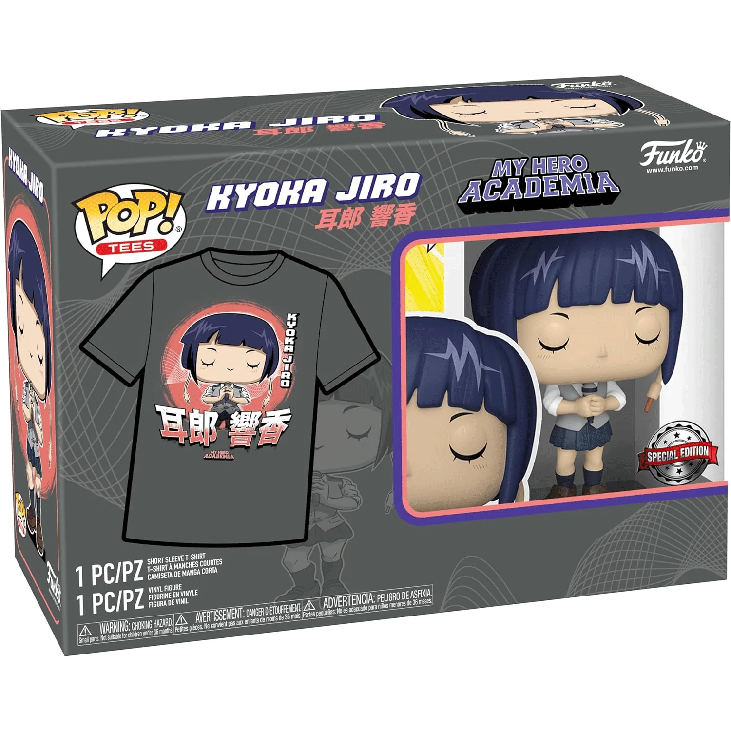 My Hero Academia Jirou with Microphone Pop! Vinyl and Tee Set - Image 4