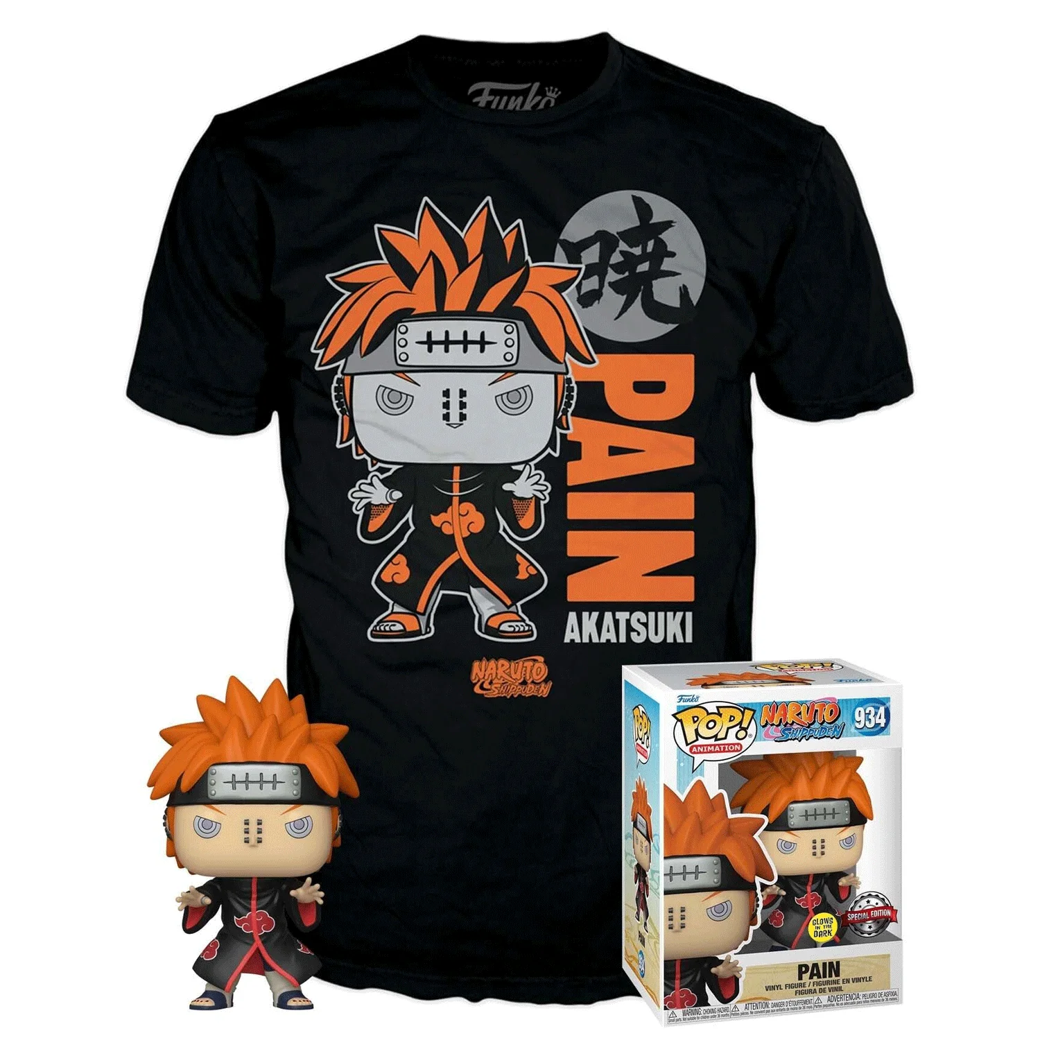 Naruto Pain (Glow in the Dark) Pop! Vinyl and Tee Set - Image 3