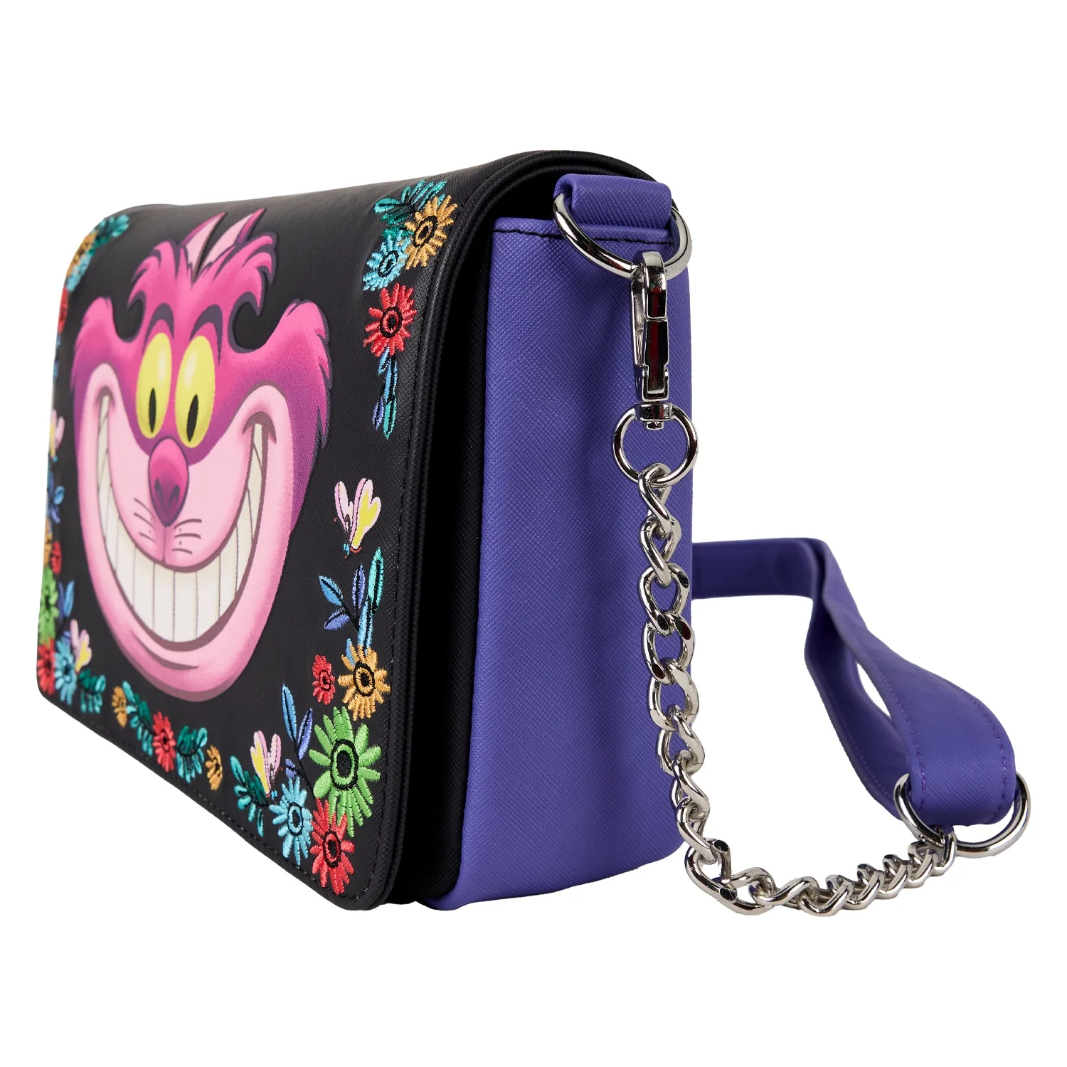 [OUTLET] Loungefly x Disney Alice in Wonderland Cheshire Cat Floral Crossbody Bag - Image 3
