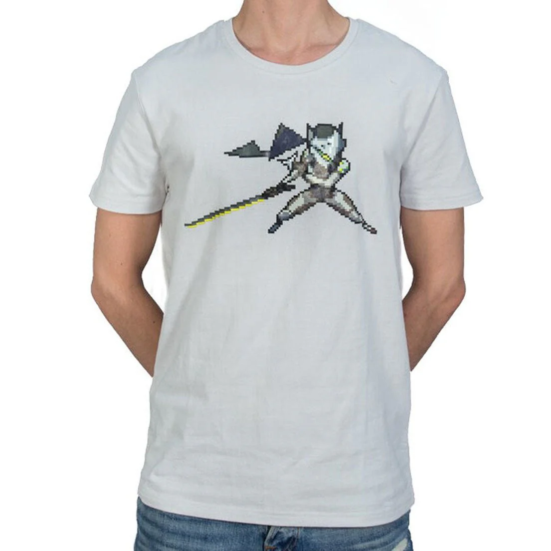 Overwatch Genji Character Pixel Art T-Shirt - Image 5