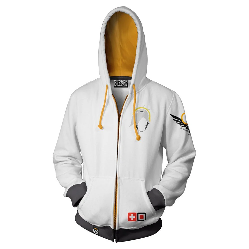 Overwatch Mercy Zip-Up Hoodie - Image 4