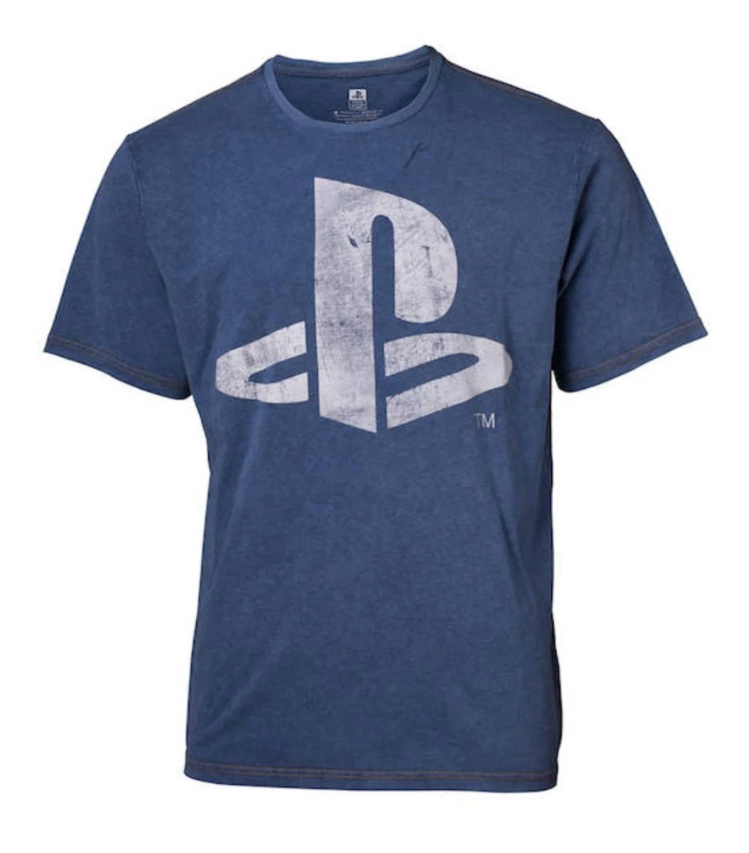 Playstation Faux Denim PS Logo Men's T-Shirt - Image 6