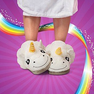 Plush Unicorn Slippers for Grown Ups - Image 2