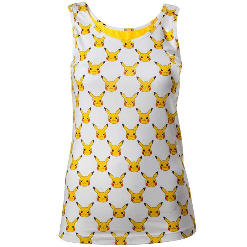 Pokemon Pikachu All Over Print Ladies Vest Top - Image 4
