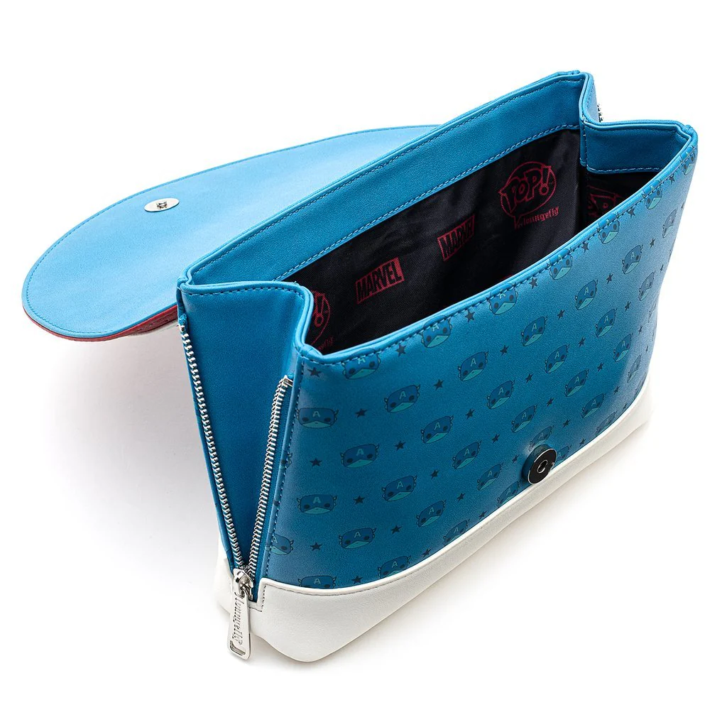 Pop! By Loungefly X Marvel Captain America Debossed Shield Crossbody Bag - Image 3