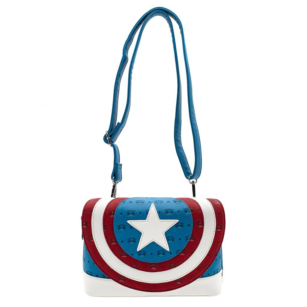 Pop! By Loungefly X Marvel Captain America Debossed Shield Crossbody Bag - Image 4